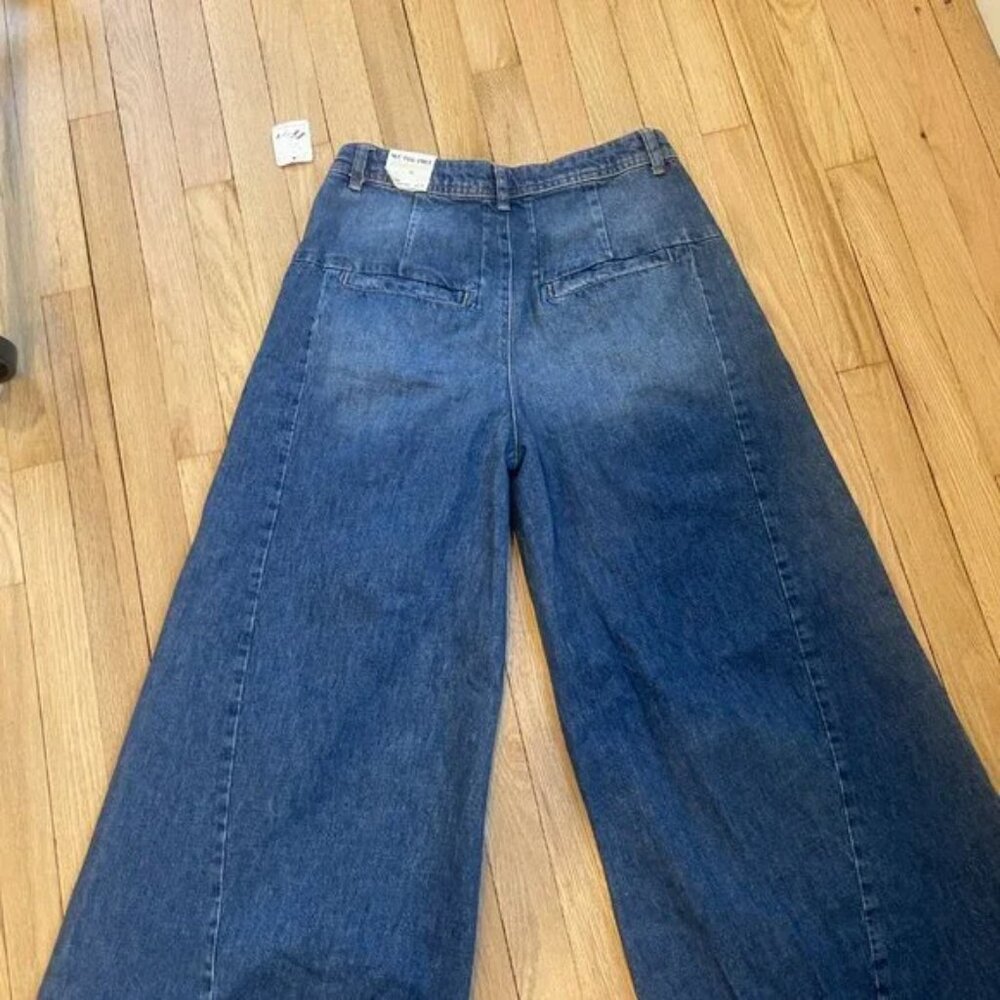 We The Free Free People Equinox Wide Leg Denim Trouser Jeans NWT Size 29 - Picture 8 of 10